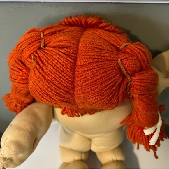 Vintage 1980’s Cabbage Patch Kids Tooth Orange Red Hair Blue Eyes Girl Doll ‘85 - Picture 7 of 8